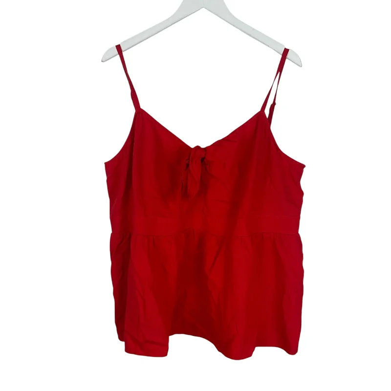 women's lace dressesTop Sleeveless By Loft In Red, Size: 1x