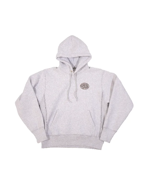 women's striped dressesVINTAGE J.PRESS LOGO HOODIE - GREY