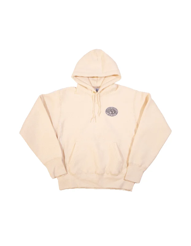 women's retro dressesVINTAGE J.PRESS LOGO HOODIE - NATURAL