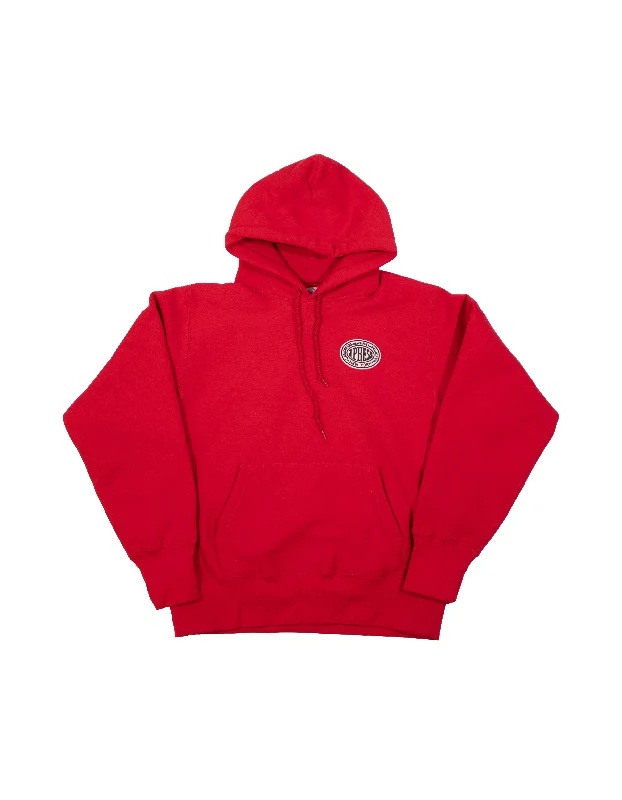 women's chiffon dressesVINTAGE J.PRESS LOGO HOODIE - RED