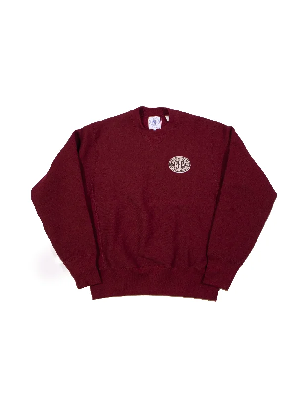 women's retro dressesVINTAGE J.PRESS LOGO SWEATSHIRT - BURGUNDY