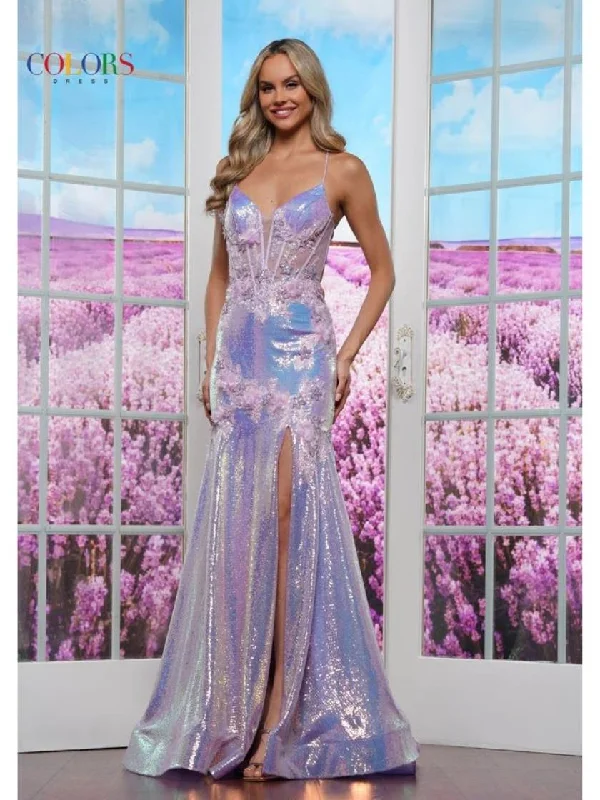 women's luxury dressesColors 3540 Formal 3D Flower Mermaid Long Prom Dress